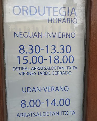 Asesoría Etxepare horario